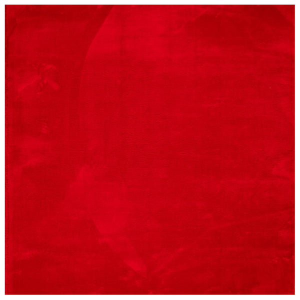 Roter Kurzflor Teppich HUARTE, 160x160 cm