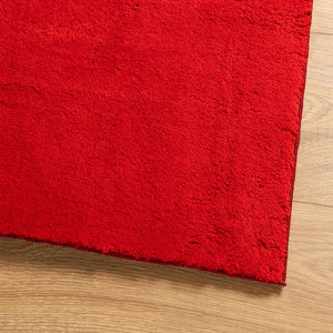 Roter Kurzflor Teppich HUARTE, 160x160 cm
