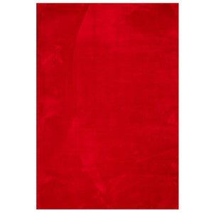 Roter Kurzflor Teppich 160x230 cm Waschbar