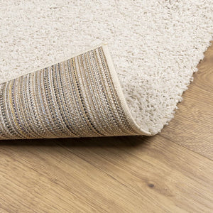 Creme Shaggy Teppich 120x170 cm