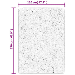 Creme Shaggy Teppich 120x170 cm