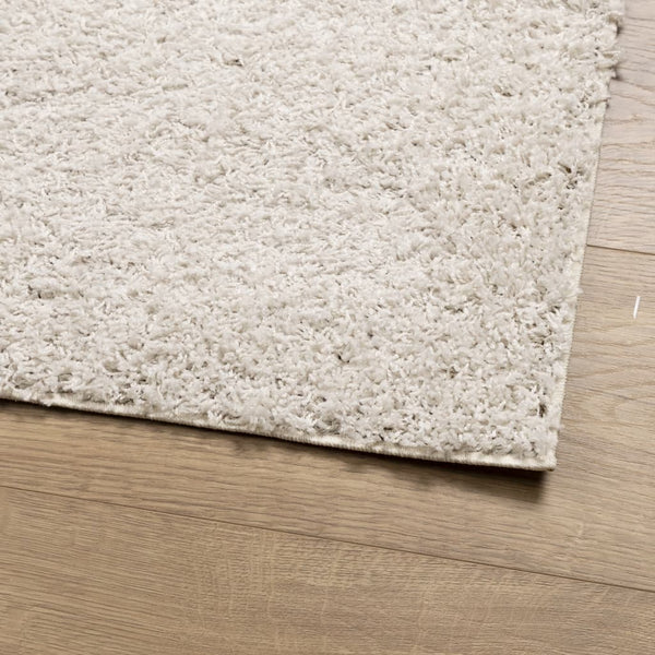 Shaggy Teppich Creme 140x200 cm
