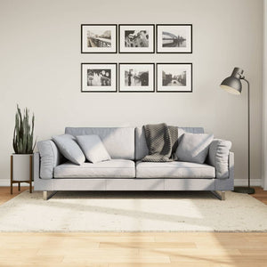 Shaggy Teppich Creme 140x200 cm