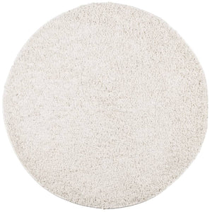Shaggy Teppich Creme Ø 200 cm