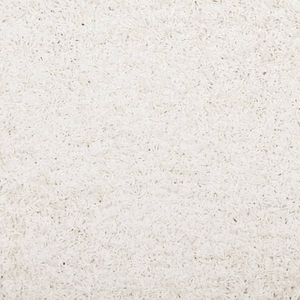 Shaggy Teppich Creme Ø 200 cm
