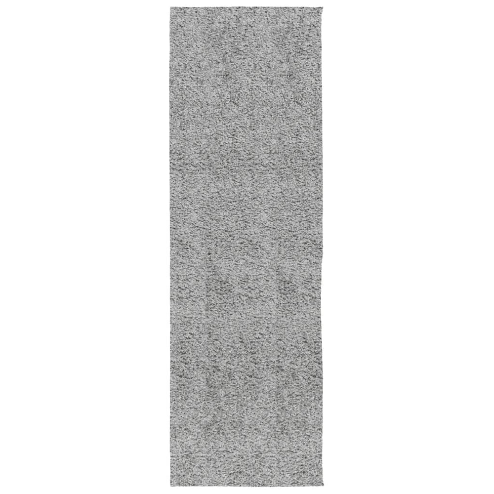 Grauer Shaggy Teppich 80x250 cm
