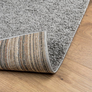 Grauer Shaggy Teppich 80x250 cm