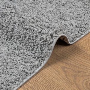 Grauer Shaggy Teppich 80x250 cm