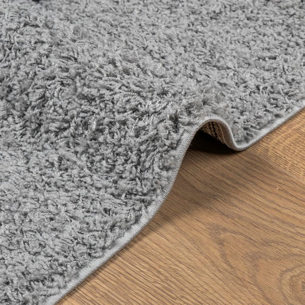 Grauer Shaggy Teppich 80x250 cm