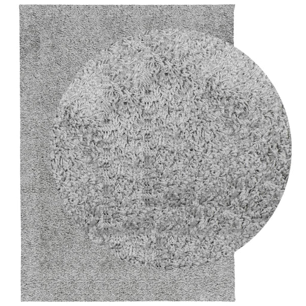 Grauer Shaggy Teppich 140x200 cm