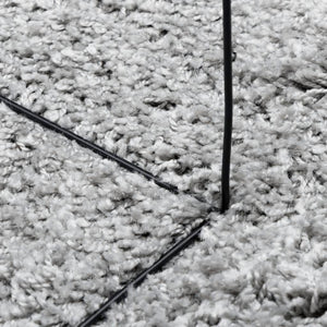 Grauer Shaggy Teppich 140x200 cm