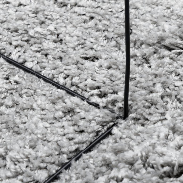 Grauer Shaggy Teppich 140x200 cm