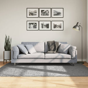 Grauer Shaggy Teppich 140x200 cm