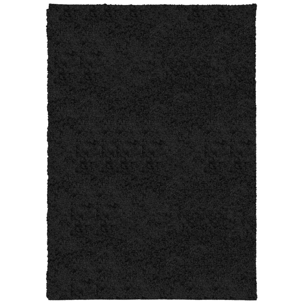 Schwarzer Shaggy Teppich 120x170 cm