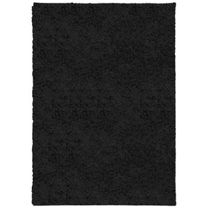 Schwarzer Shaggy Teppich 120x170 cm