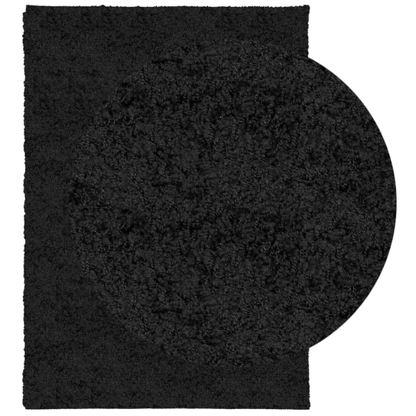 Schwarzer Shaggy Teppich 120x170 cm