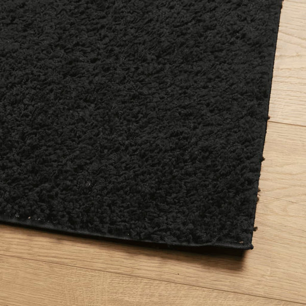 Schwarzer Shaggy Teppich 120x170 cm