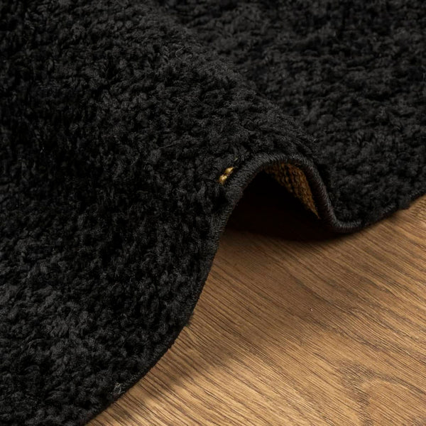 Schwarzer Shaggy Teppich 120x170 cm