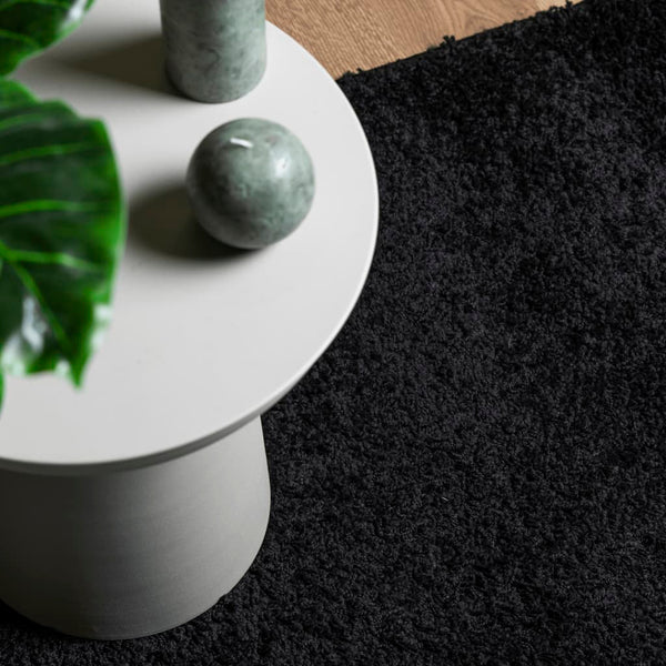 Schwarzer Shaggy Teppich 120x170 cm