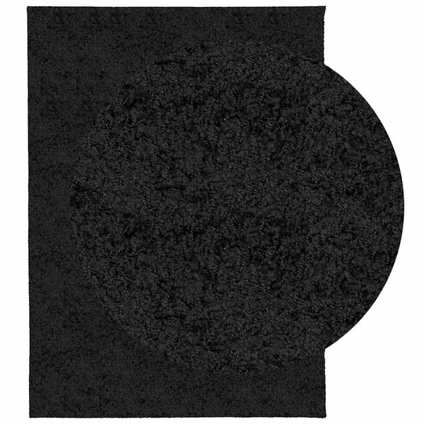 Schwarzer Shaggy Teppich 140x200 cm