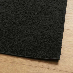 Schwarzer Shaggy Teppich 140x200 cm