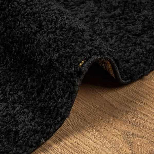Schwarzer Shaggy Teppich 140x200 cm