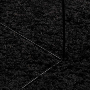 Schwarzer Shaggy Teppich 140x200 cm