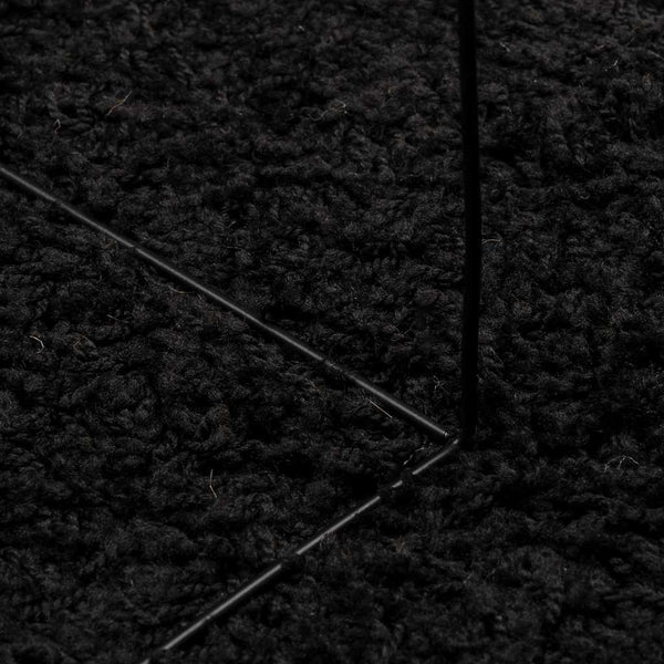 Schwarzer Shaggy Teppich 140x200 cm
