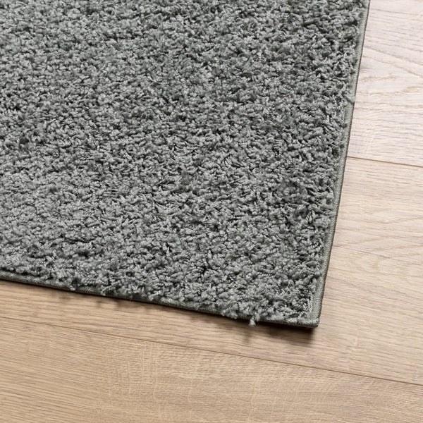 Grüner Shaggy Teppich 80x250 cm
