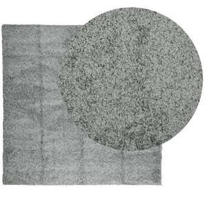 Grüner Shaggy Teppich, 120x120 cm