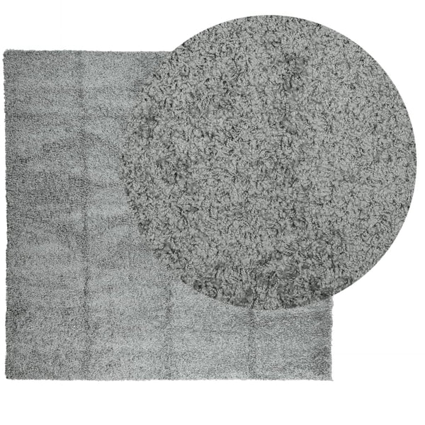 Grüner Shaggy Teppich, 120x120 cm