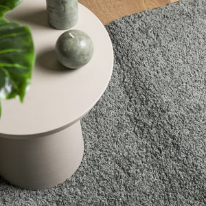 Grüner Shaggy Teppich Hochflor 160x160 cm