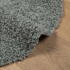 Grüner Shaggy Teppich, Hochflor, Ø 80cm