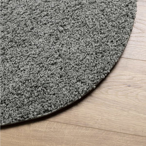 Grüner Shaggy Teppich, Ø 100cm