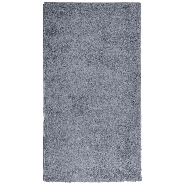 Blauer Shaggy Teppich, 80x150 cm