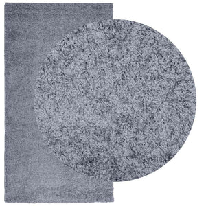 Blauer Shaggy Teppich, 80x150 cm