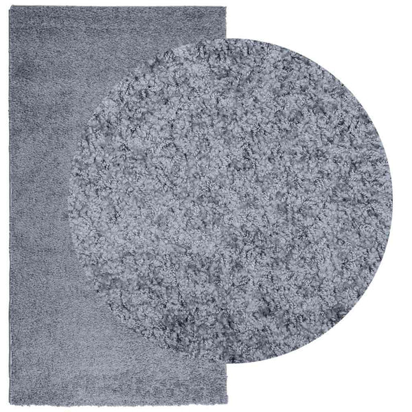 Blauer Shaggy Teppich, 80x150 cm