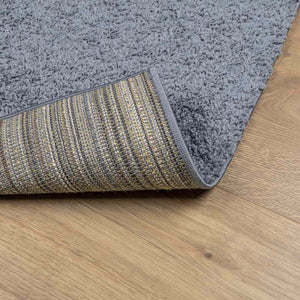Blauer Shaggy Teppich, 80x150 cm