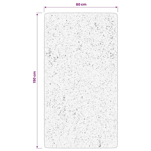 Blauer Shaggy Teppich, 80x150 cm