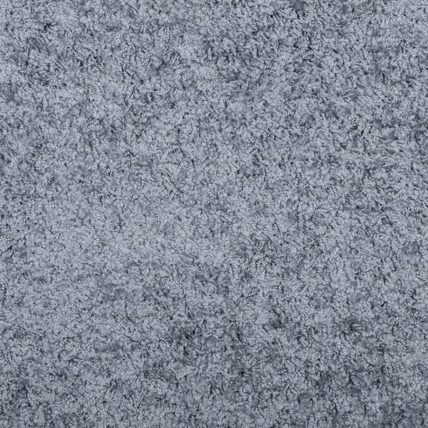 Blauer Shaggy Teppich, Hochflor, 120x120 cm