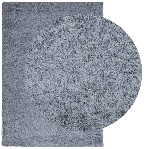 Blauer Shaggy Teppich, 140x200 cm