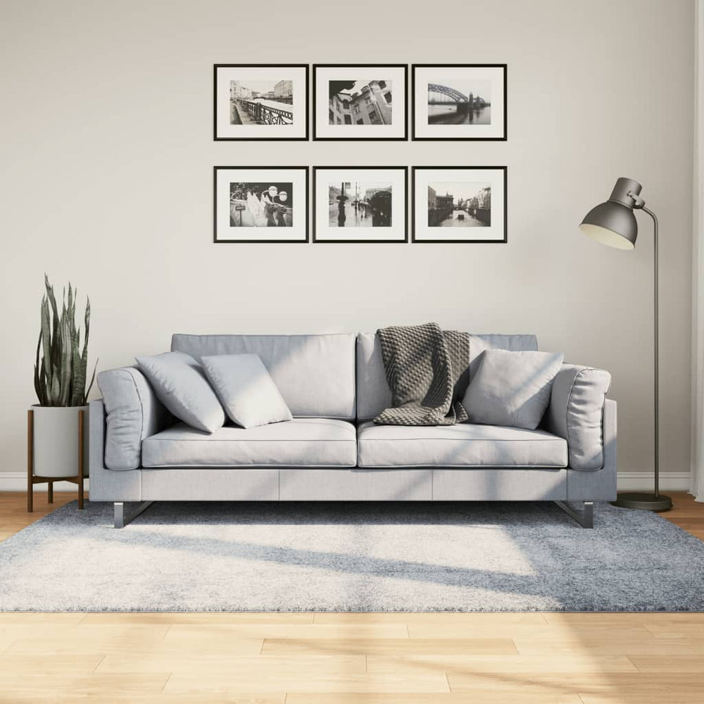 Blauer Shaggy Teppich, 140x200 cm