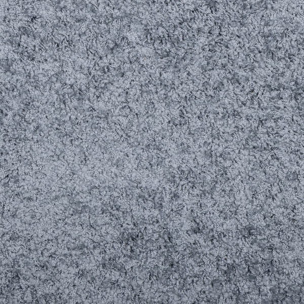 Blauer Shaggy Teppich, Hochflor, 160x160 cm