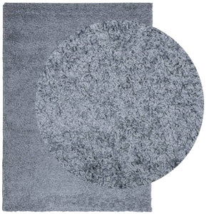 Blauer Shaggy Teppich, Hochflor, 200x280 cm