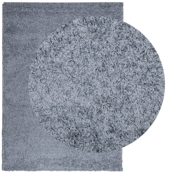 Blauer Shaggy Teppich, Hochflor, 200x280 cm