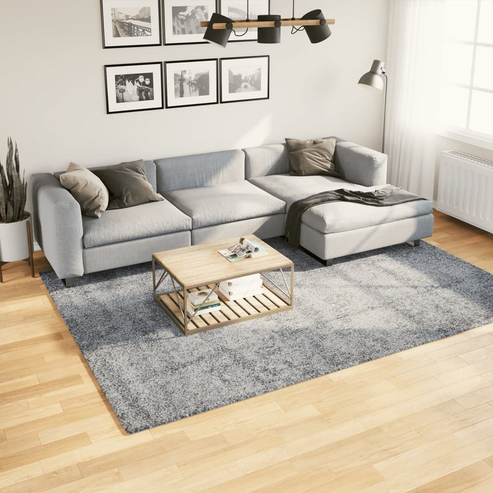 Blauer Shaggy Teppich, Hochflor, 200x280 cm