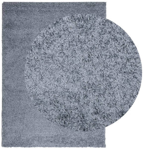Blauer Shaggy Teppich Hochflor 240x340 cm