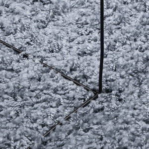 Blauer Shaggy Teppich Hochflor 240x340 cm