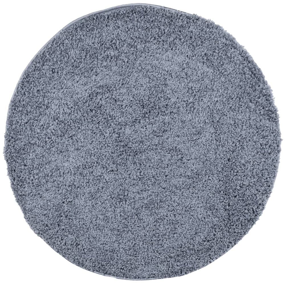 Blauer Shaggy Teppich Ø 100cm