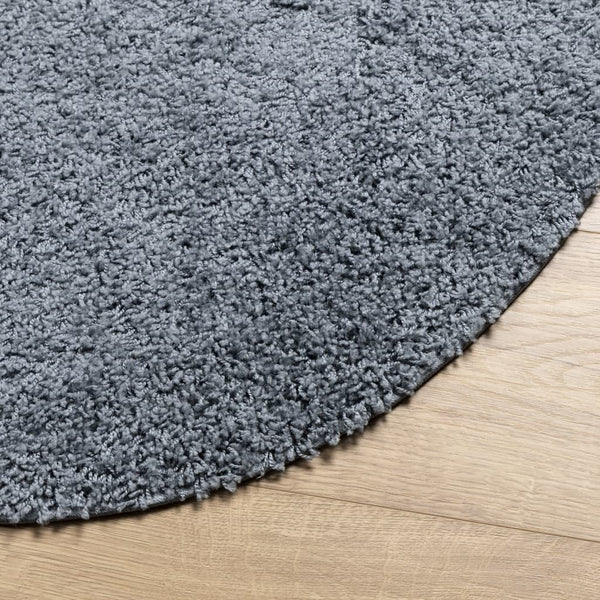 Blauer Shaggy Teppich Ø 100cm